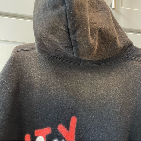 Travis Scott Astroworld NYC Hodie Bleached Black Grunge Streetwear Festival XXL - Picture 10 of 10